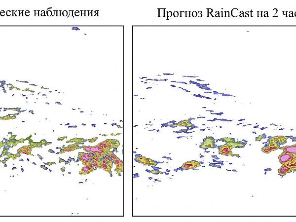 Пример прогноза осадков