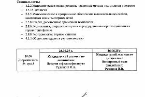 Расписание промежуточной аттестации 1 год обучения 2 семестр 2024-2025 г.